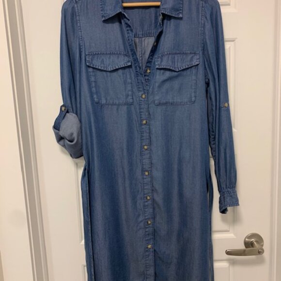 Lyocell denim shirt-dress - Picture 7 of 8
